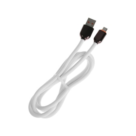 MicroUSB cable - USB, 2.4 A, PVC braid, 1 meter, white-2