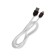 MicroUSB cable - USB, 2.4 A, PVC braid, 1 meter, white