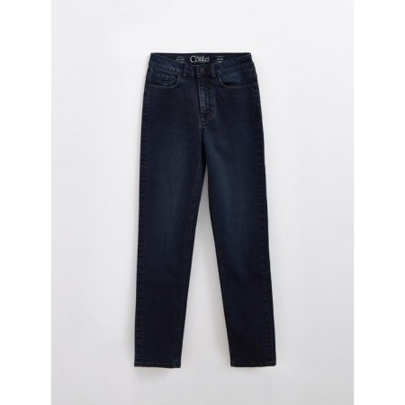 Women's jeans with a high landing CONTE Elegant Straight Leg, size 4xl, color Blue Black-6