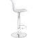 Soft Metal/Plastic/Ecokozha, Chrome/White 38x38x86 cm stool