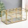 Casket glass for cosmetics and jewelry with a drawer "Golden pattern" 10.3x10.3x23.3 cm