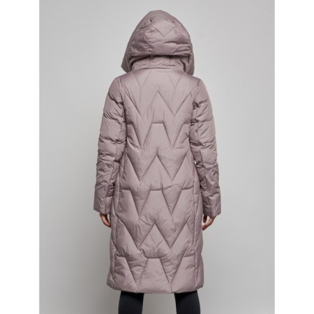 Coat insulated winter female, size 46, brown color-6