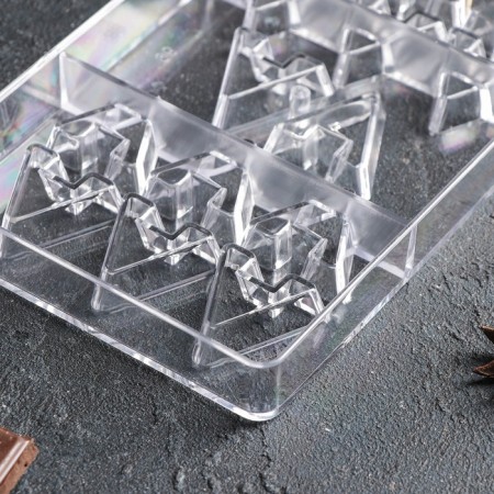 Form for chocolate and sweets "Cheops", 14 cells, 20 × 12 × 2.5 cm-3