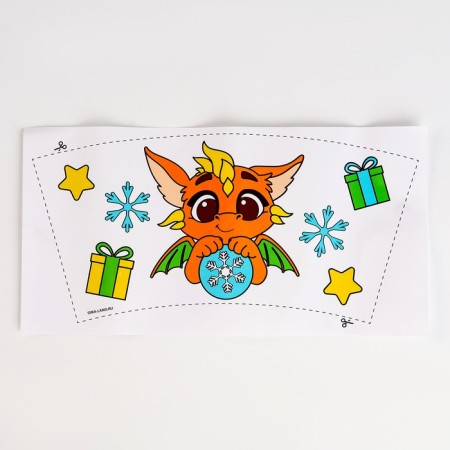 Painting mugs with stained glass paints "Happy New Year, Dragon"-3