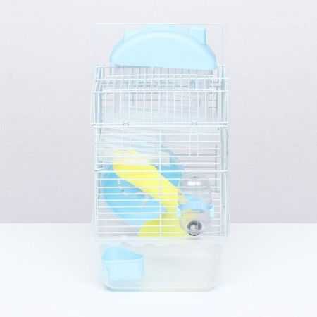 The cage for rodents "Pigzon", 23 x 17 x 33 cm, transparent, blue filling-1