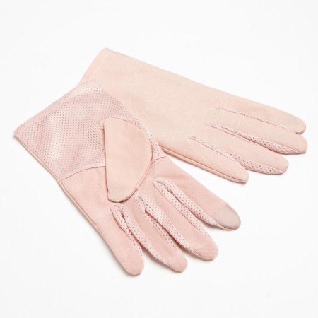 Women's gloves minaku is plain, 24 cm, central-1