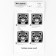 Fetra pillow, raccoon sewing set, 25x25 cm