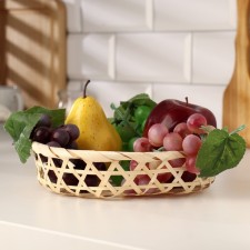 Wicker bowl, 20x5 cm, bamboo