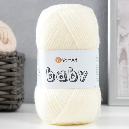 Baby yarn 100% acrylic 150m/50g (502 dairy)-1
