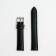 Watch strap, male, 18 mm, harness 75 mm, larynx 115 mm, genuine leather, black