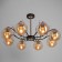 ARISA chandelier 8he27 40W black and gold 80x80x40 cm