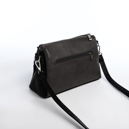 Bag Cross-Bodi with a zipper, gray color-1