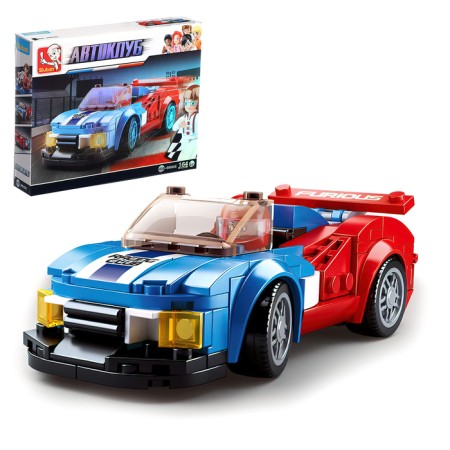 Designer Racing machine Sluban car club, 164 parts, 6+