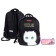School backpack Bruno VisConti "Kitty Life", 40 x 30 x 16 cm, ergonomic back, pencil case as a gift