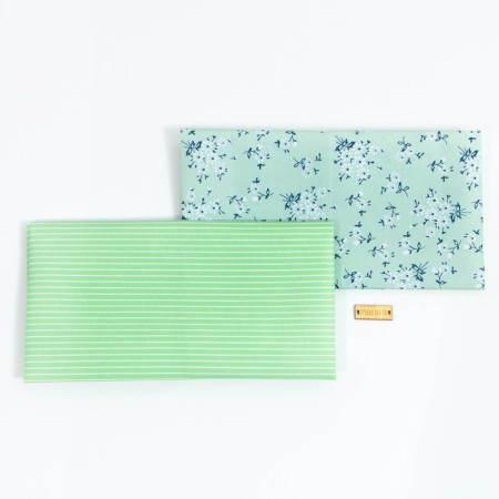 A set of fabric patchwork "Green Laguna", 50 x 50 cm-3