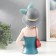 Souvenir Polystone "Baby in a gray hat with a bow in peas" 35x10x16.5 cm