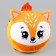 Baby plush backpack for a girl, round Lisenok, 18 × 18 cm