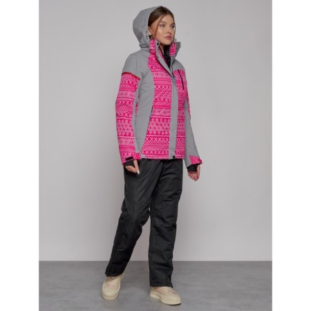 Ski jacket female winter, size 42, pink color-8