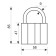 The castle of the hinged "Allur" VS1Ch-460, the handle d = 9 mm, 5 keys