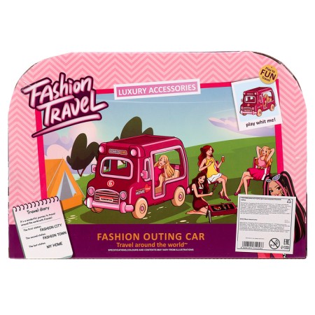 Game set "Fashion Travel": Trailer for travel, accessories, dolls, mix-11