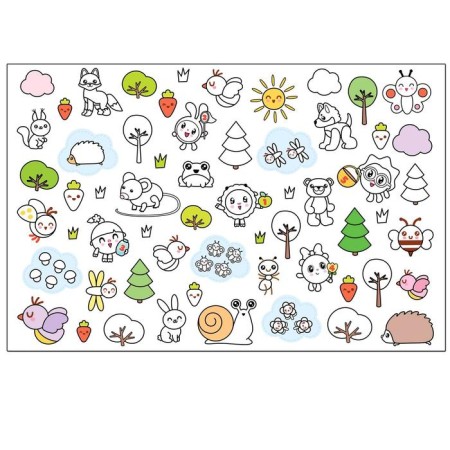 Kids. Game-painting. Animals-2