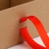 Gift folding box, packaging, “craft, red tape”, 22 x 16.5 x 10 cm