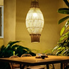 Lamp ceiling from the rattan 