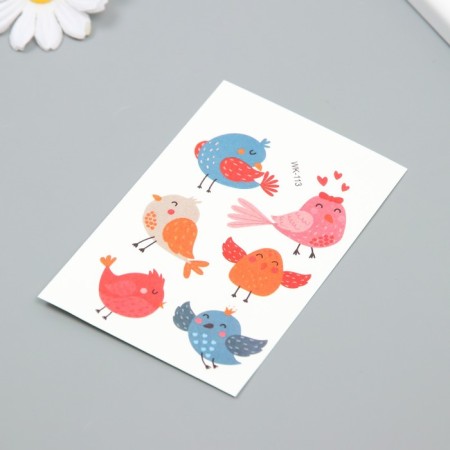 Tattoo on the body color "Ticks. Romance" 7.5x11 cm-1