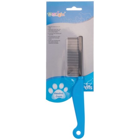 Comb Delight antistatic, 24 teeth 23 mm, plastic pen, black and blue-3