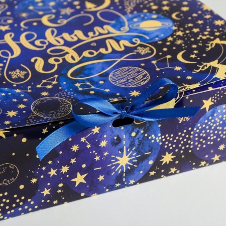 Folding Gift Box "Cell and Cozy", 31 x 24.5 x 9 cm, New Year-3