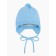 A cap on ties with a pompom Children's Amarobaby Pure Love Cutie, with a lining, size 46-48 cm, blue color