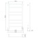 Electric heated towel rail "Image" P7, 400x800 mm, 181 watts, universal