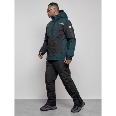 Male ski suit, size 48, black color-1