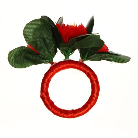 Rosalia napkin ring, red color-1