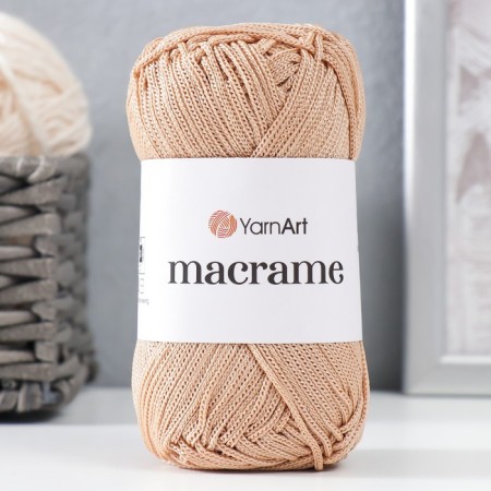 Yarn "Macrame Macrama" 100% polyester 130m/90g (131 golden-run)-4