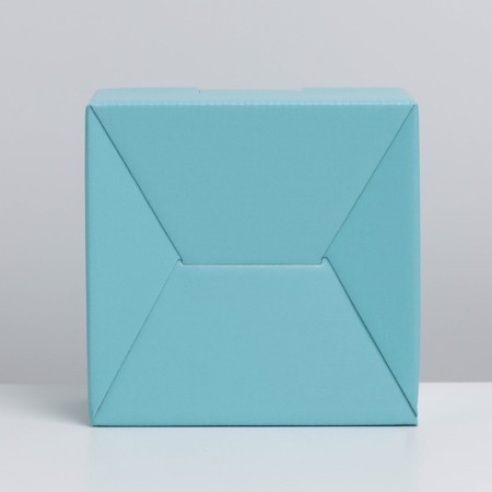 Gift folding box, packaging, Tiffany, 15 x 15 x 7 cm-7