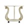 Grazia coffee table (c), 580x580x490, ivory/gold