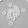Beads for creativity plastic "Six -line white matte flower" set 40 pcs 2.1x2.1 cm