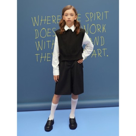 Knitted children's vests Amarobaby Bow, height 140 cm, black color-6