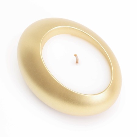Candle "Drop" in the candlestick of gypsum, 14.5x10x6.5 cm, gold-2