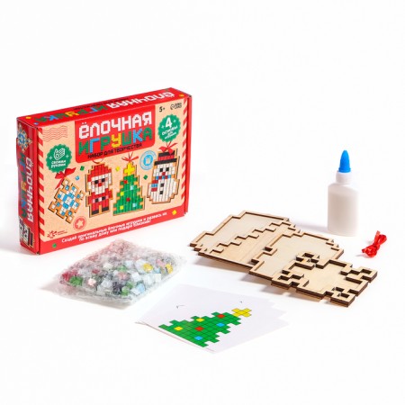 Set for creativity "Christmas tree toy. Mosaic ", 4 pcs.-5