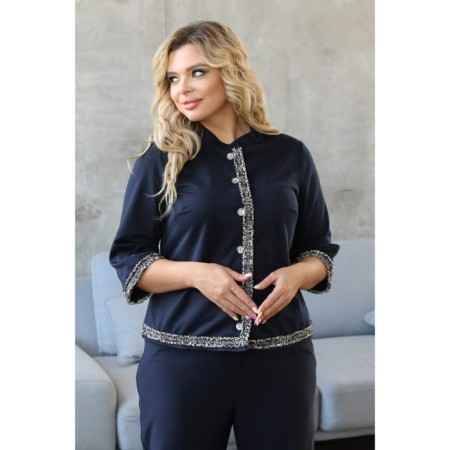 Female jacket, size 50, blue color-7