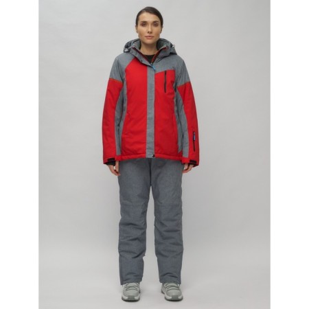 Ski suit female, size 58, red color