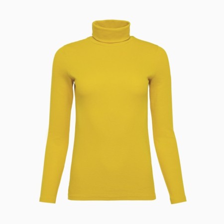 Women's turtleneck Minaku: Basic Line color mustard, size 46-5