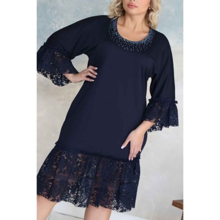 Female dress, size 44, blue color-5
