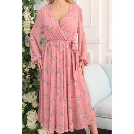 Women's dress, size 46, pink color-10