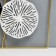 Souvenir wall metal with a mirror "Space flowers" gold with black 45x45 cm