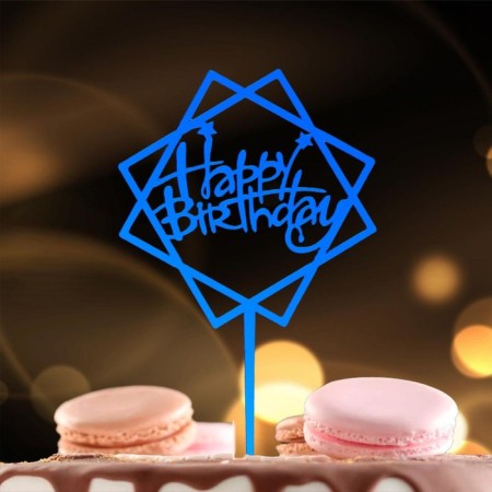 Topper "Happy Birthday", blue color-1