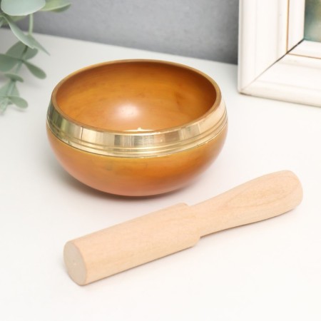 Singing bowl metal "Orange" with a resonator d = 8 cm