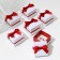 Gift box for earrings/ring "Rafaello", 5 × 5, white-red color